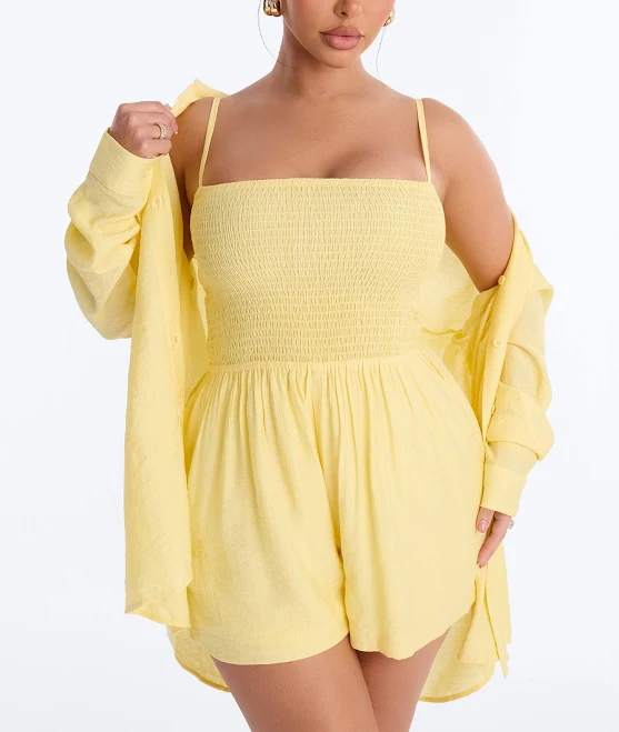 romper Fashion Nova Women's Hamptons Babe Romper Set Fashion Nova $32.99