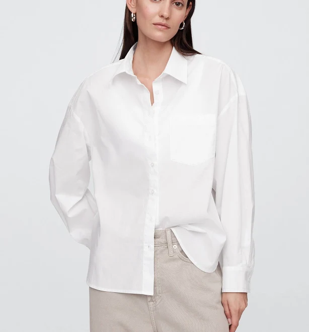 layer Gap Women's Oversized Poplin Shirt Gap Factory $29.99