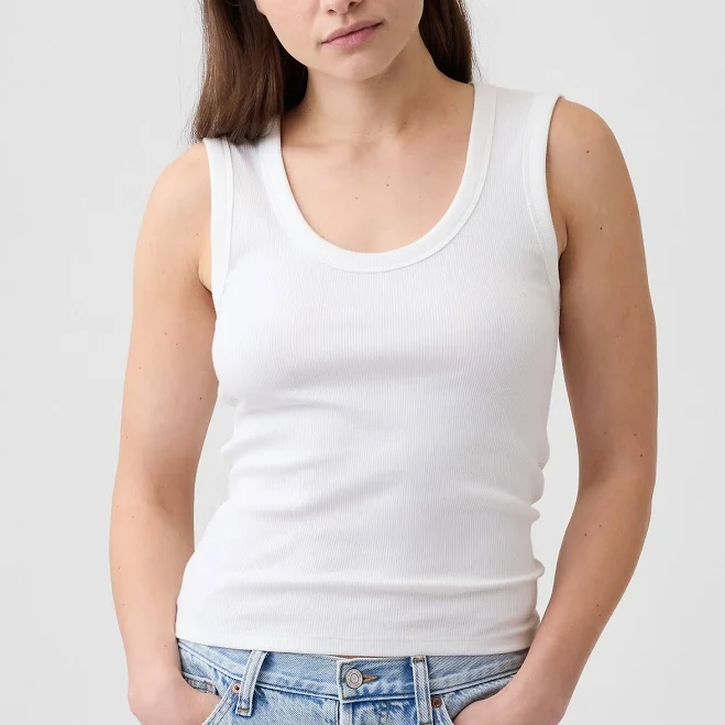 top Gap Women's Ribbed Scoop Tank Gap Factory $11.99