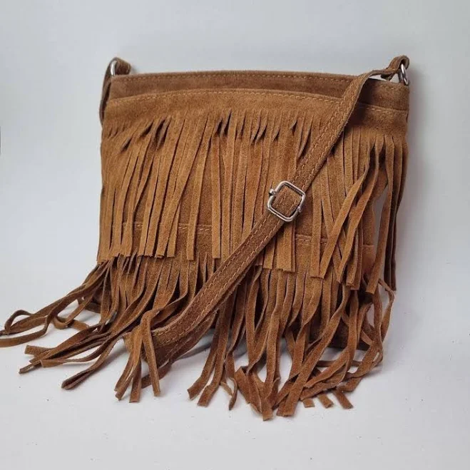 bag Handmade Leather Fringe Crossbody Bag Etsy - Seller $43.19