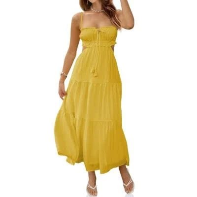 dress Imily Bela Women's Backless Spaghetti Strap Flowy Maxi Dress Target $48.6