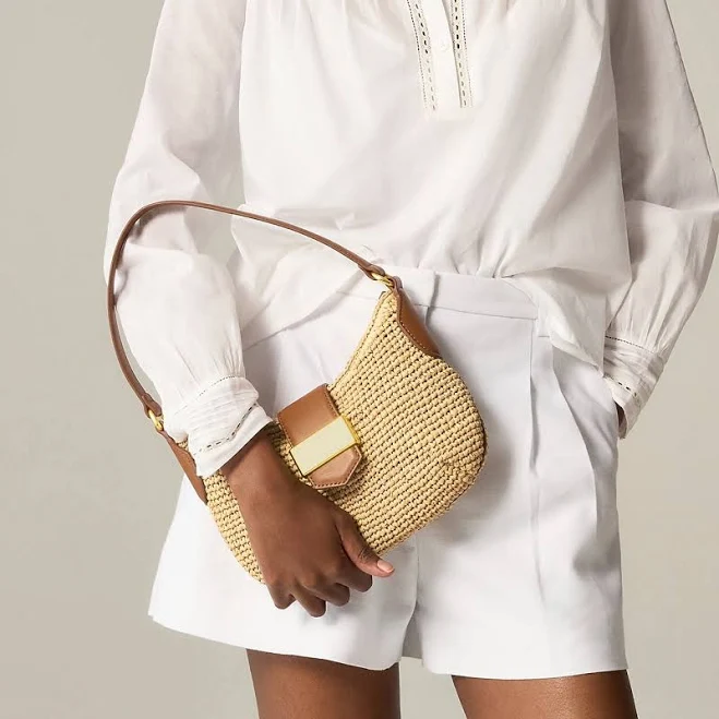 bag J.Crew Women's Berkeley Buckle Straw Shoulder Bag J.Crew $148