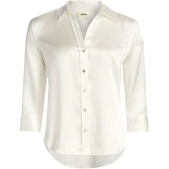 top L'AGENCE Women's Dani Silk Blouse Saks Fifth Avenue $385