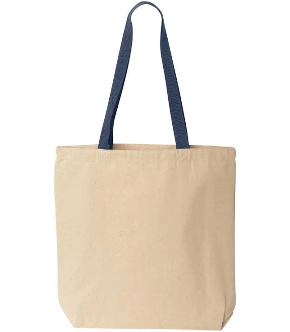 bag Liberty Bags 8868 Natural Tote with Contrast-Color Handles TheParkWholesale.com $4.24