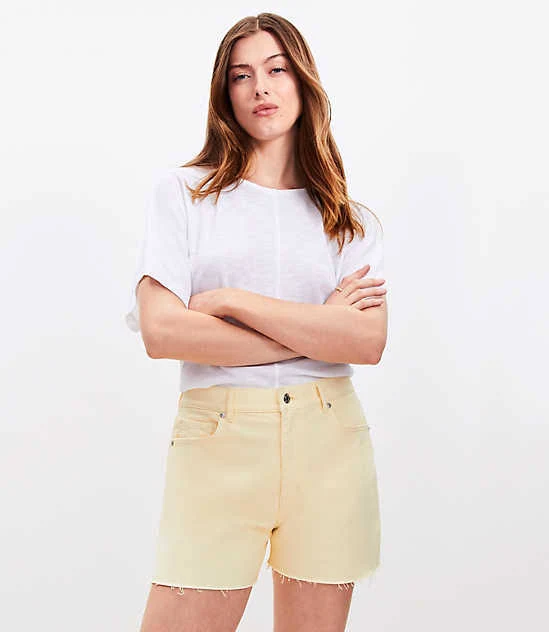 shorts Loft Women's High-Rise Cut Off Denim Shorts LOFT $19.94