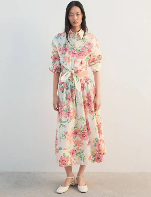 skirt MANGO Women's Floral Midi Skirt shop.mango.com $95.99