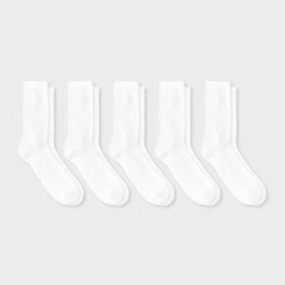 shoes Men's Cushioned Sole Midweight Crew Socks (5 Pack) Target $6