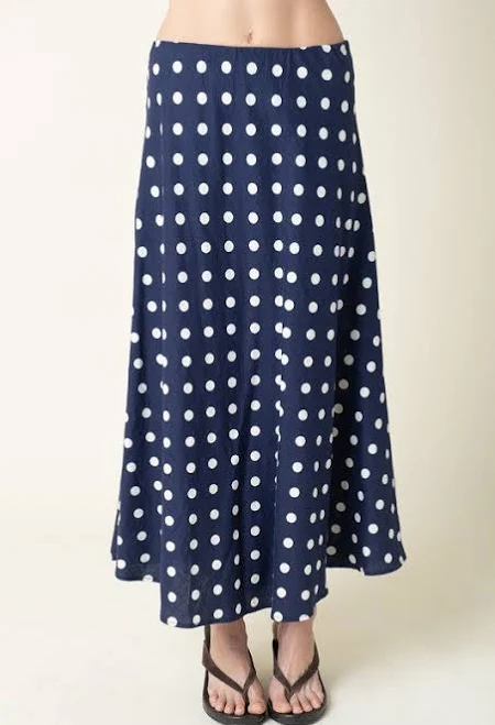 skirt Nicole High Waist Polka Dot Maxi Skirt Miss Match $120