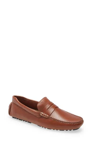 shoes Nordstrom Brody Driving Penny Loafer in Tan Leather at Nordstrom Rack, Size 9.5 Nordstrom Rack $69.97