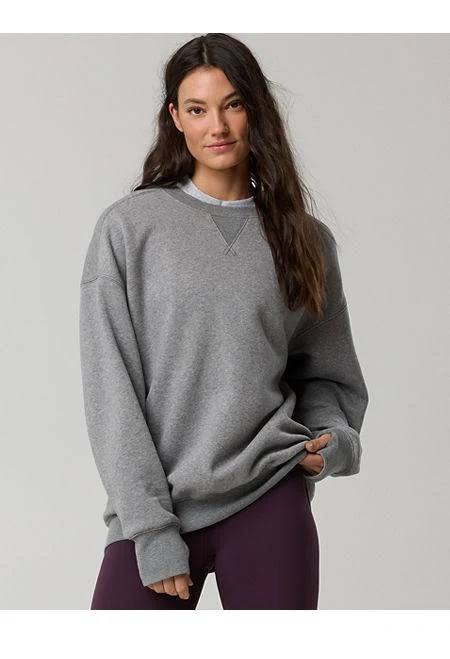 top OFFLINE By Aerie Cloud Fleece Oversized Crewneck Sweatshirt Women's Aerie $56.95