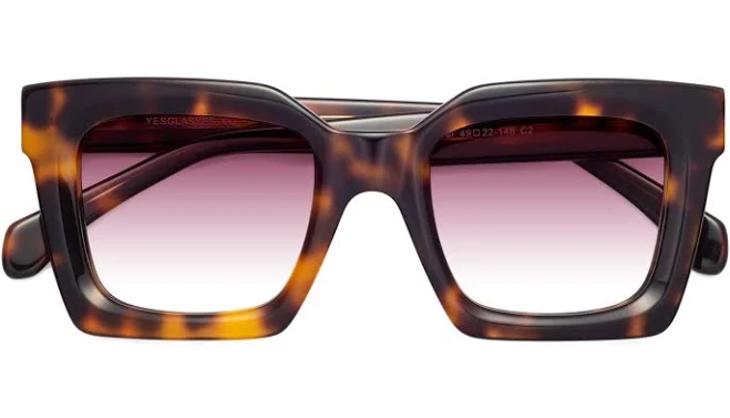 accessory Oversized Thick Square Gradient Sunglasses Sunwear Lenses Yesglasses $89