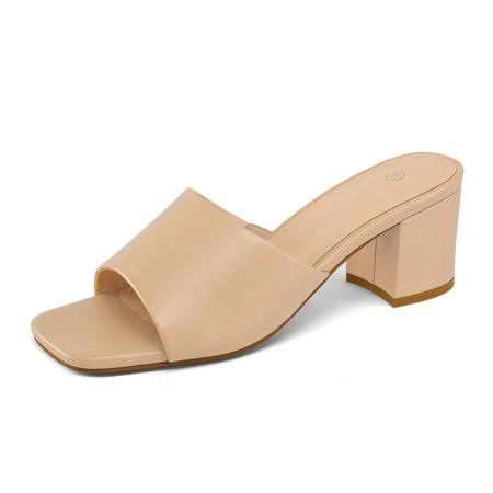 shoes Penny Sue Women's Block Heel Mule Sandals Walmart - Pennysue $28.99