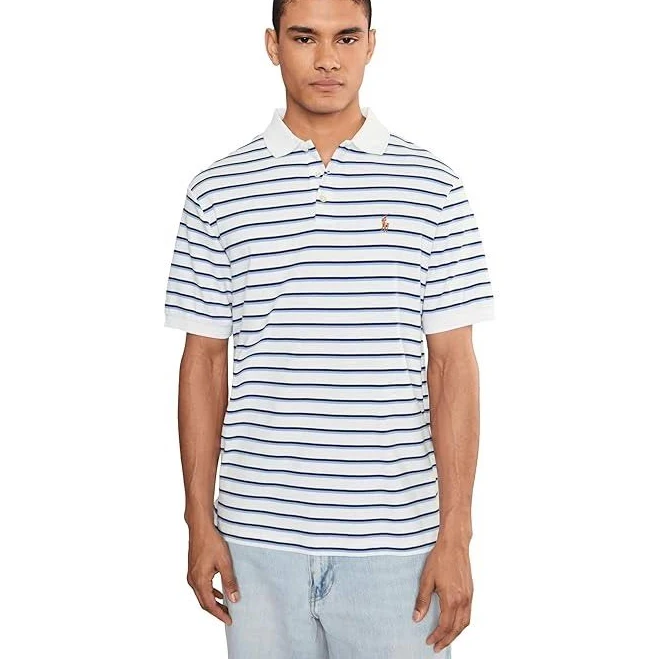 top Polo Ralph Lauren Men's Classic Fit Striped Soft Cotton Polo Shirt Zappos.com $120
