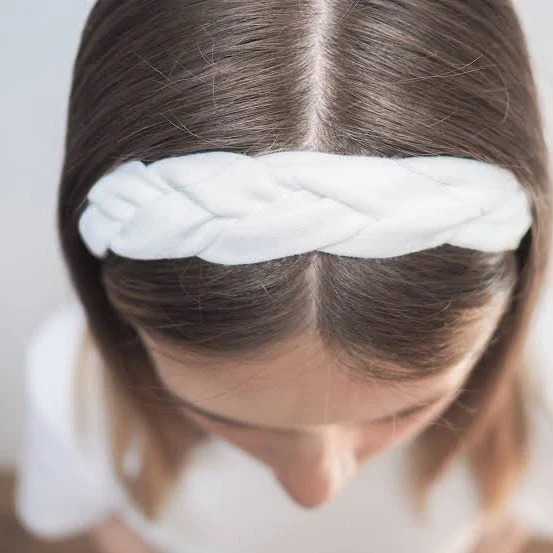 accessory Pure White Linen Braided Headband Etsy - solinen $13.28