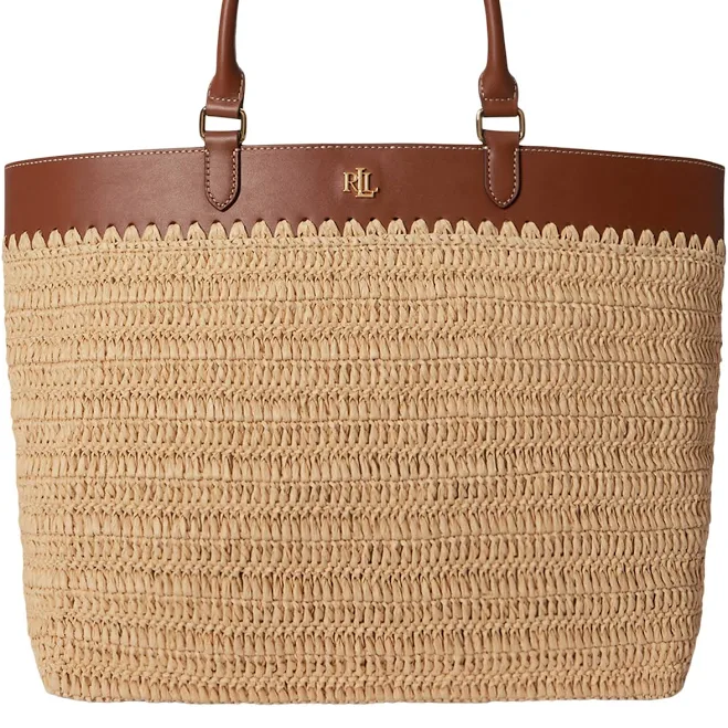 bag Ralph Lauren Women's Kyla Straw Tote Bag Macy's $276.5
