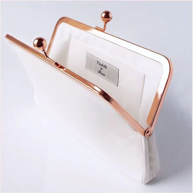 bag Rose Gold Bridal Clutch Etsy - Seller $120.66