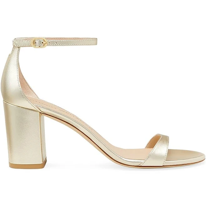 shoes Stuart Weitzman Women's Nudist Block 75 Sandals Saks Fifth Avenue $148.49