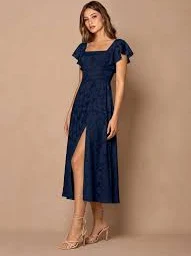 dress Talia Navy Midi Dress Azazie.com $79