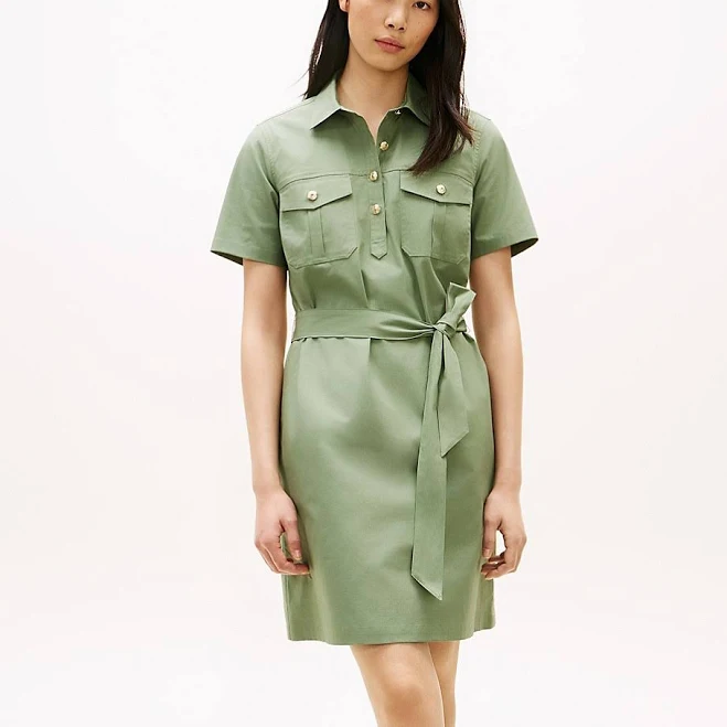 dress Tommy Hilfiger Women's Short-Sleeve Belted Utility Shirtdress Tommy Hilfiger $65.4