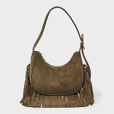 bag Universal Thread Western Faux Suede Fringe Shoulder Bag Target $28