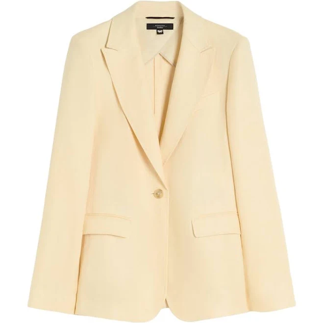 outerwear Weekend Max Mara Linen Single-Breasted Blazer - Yellow - 40 IT Harrods $620