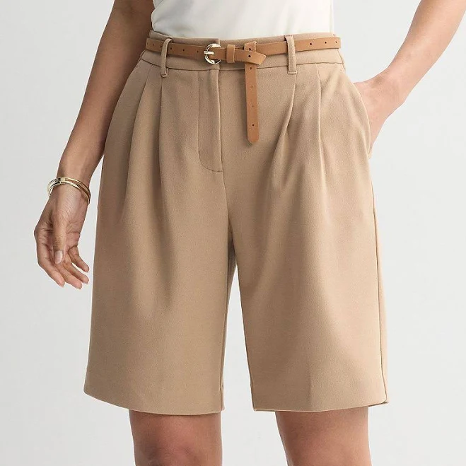 shorts Women's Nine West Tailored Bermuda Shorts, Size: XS, Beige Kohl's $26.24