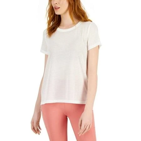 top Women's Relaxed Short-Sleeve Mesh Tee Walmart - CJT E-Commerce $14.77