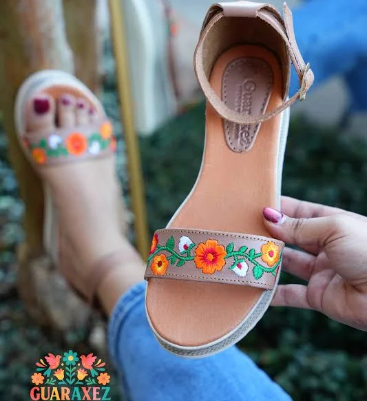 shoes Ximena Embroidered Sandals Guaraxez $55.99