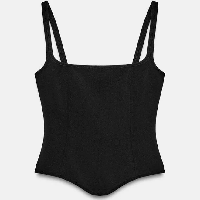 top Zara Stretch Corset Top Zara USA $35.9