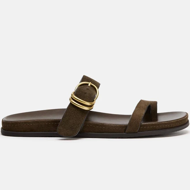 shoes Zara Suede Flat Sandals Zara USA $75.9