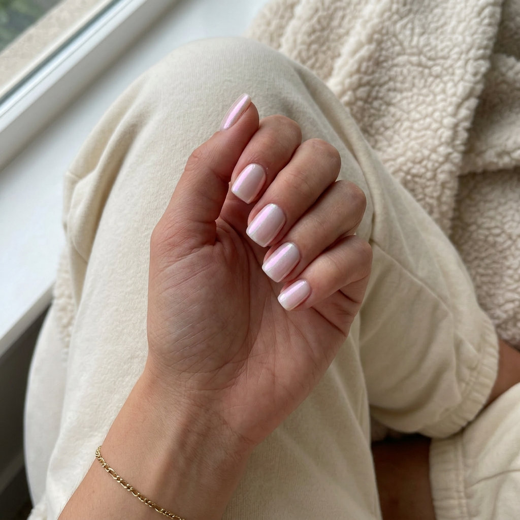 Shimmering Glazed Summer Squares nails for a party, showcasing solid summer nails 2026.