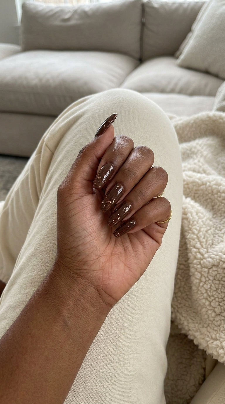 Coral Marble Swirl Nails 2026 Playful vibrant coral marble swirl nails for a beach vacation or summer day out, 2026.