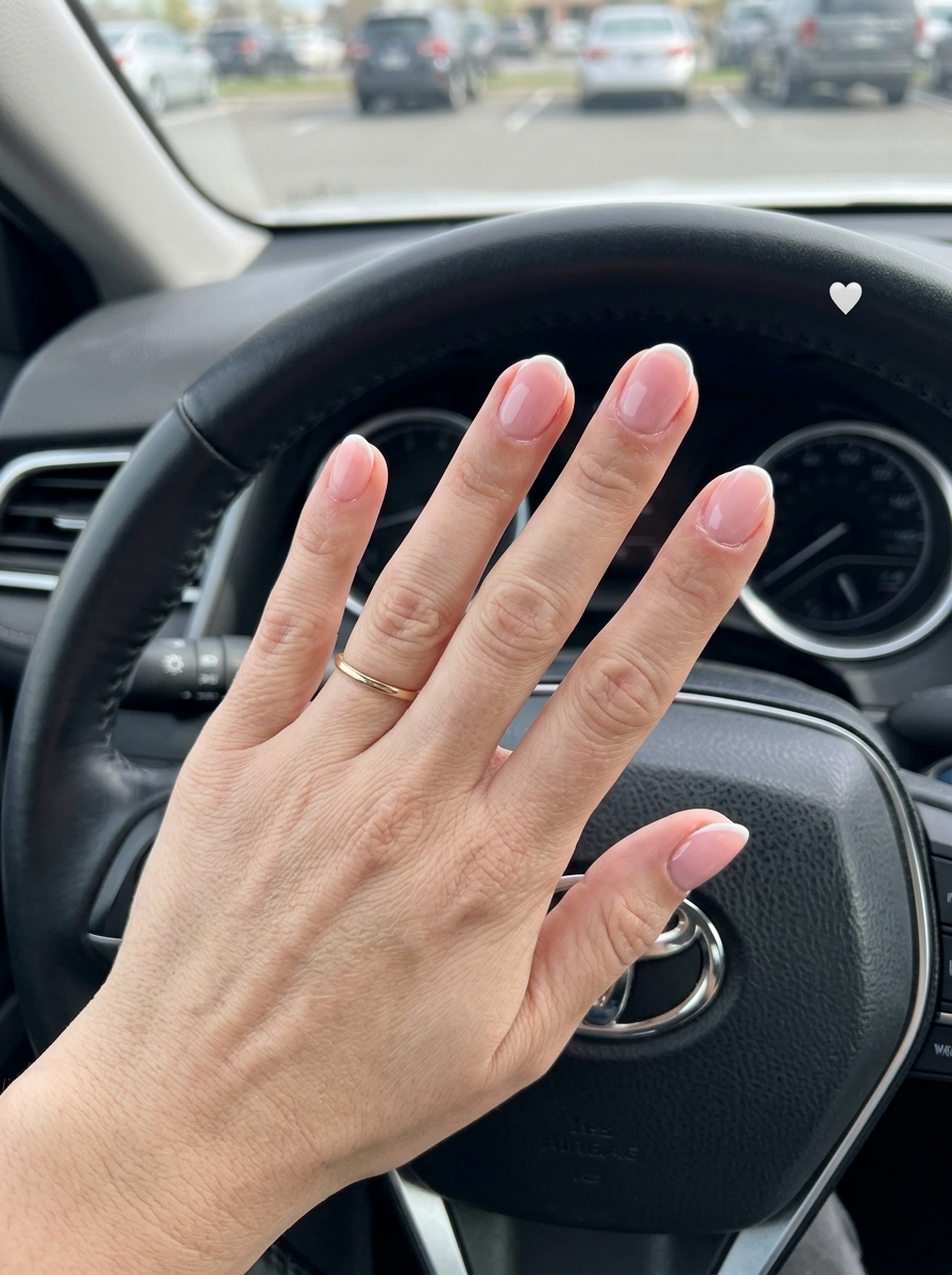 Elegant sheer pink micro French nails for bridal looks, summer nails minimalist 2026.