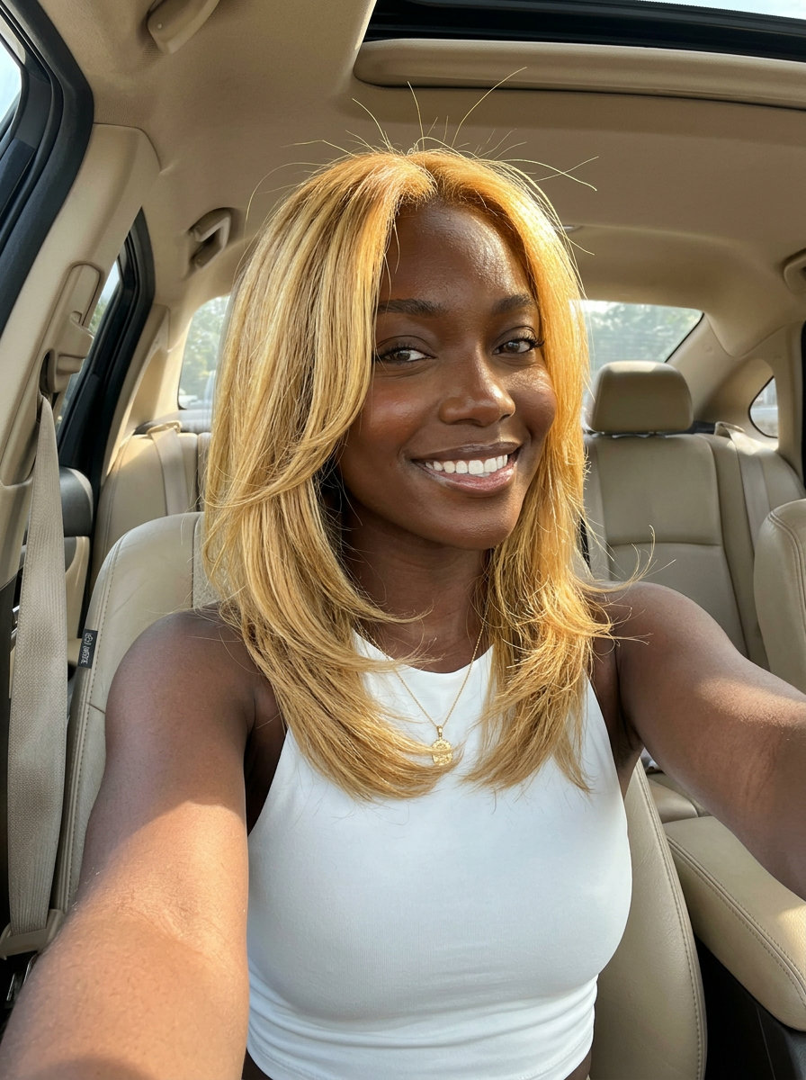 warm summer blonde hair color 2026 outfit idea - fashion styling inspiration