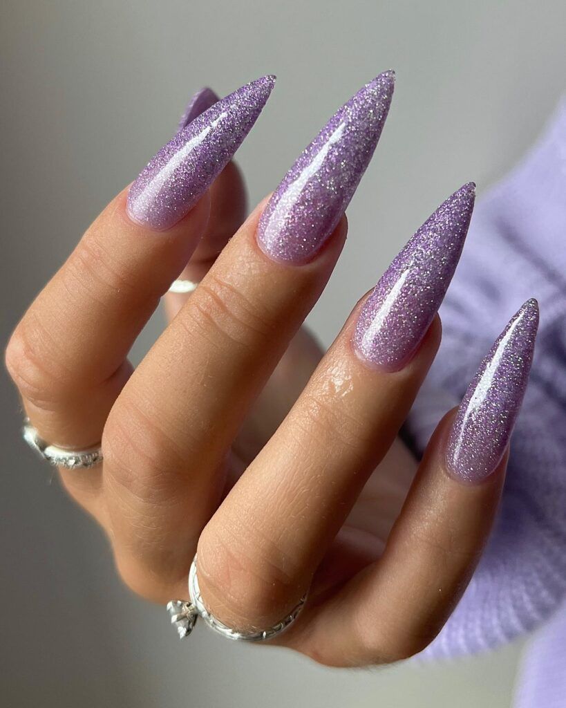 Glitter Visual Idea — Lavender Nails 2027