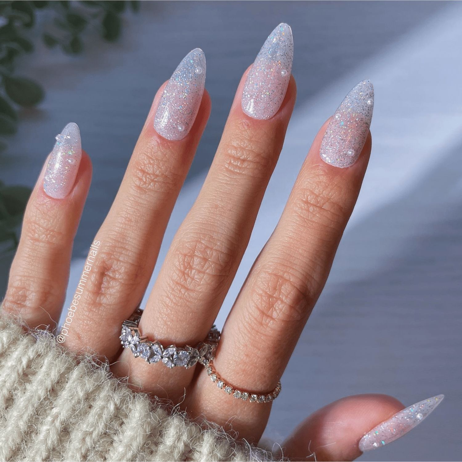 Glittery Glossy Visual Idea — Icy Nails 2027