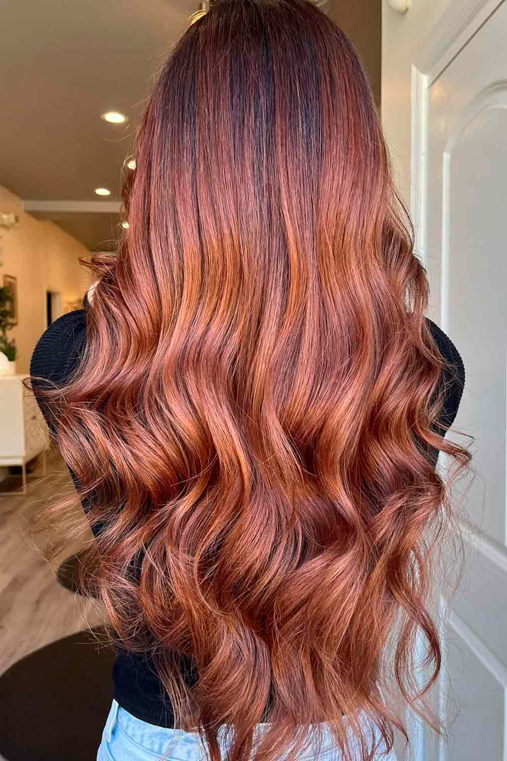 Mid-Back Dark Auburn Back View Dimension Mid-Back Dark Auburn Back View Dimension — Dark Auburn Hair 2027