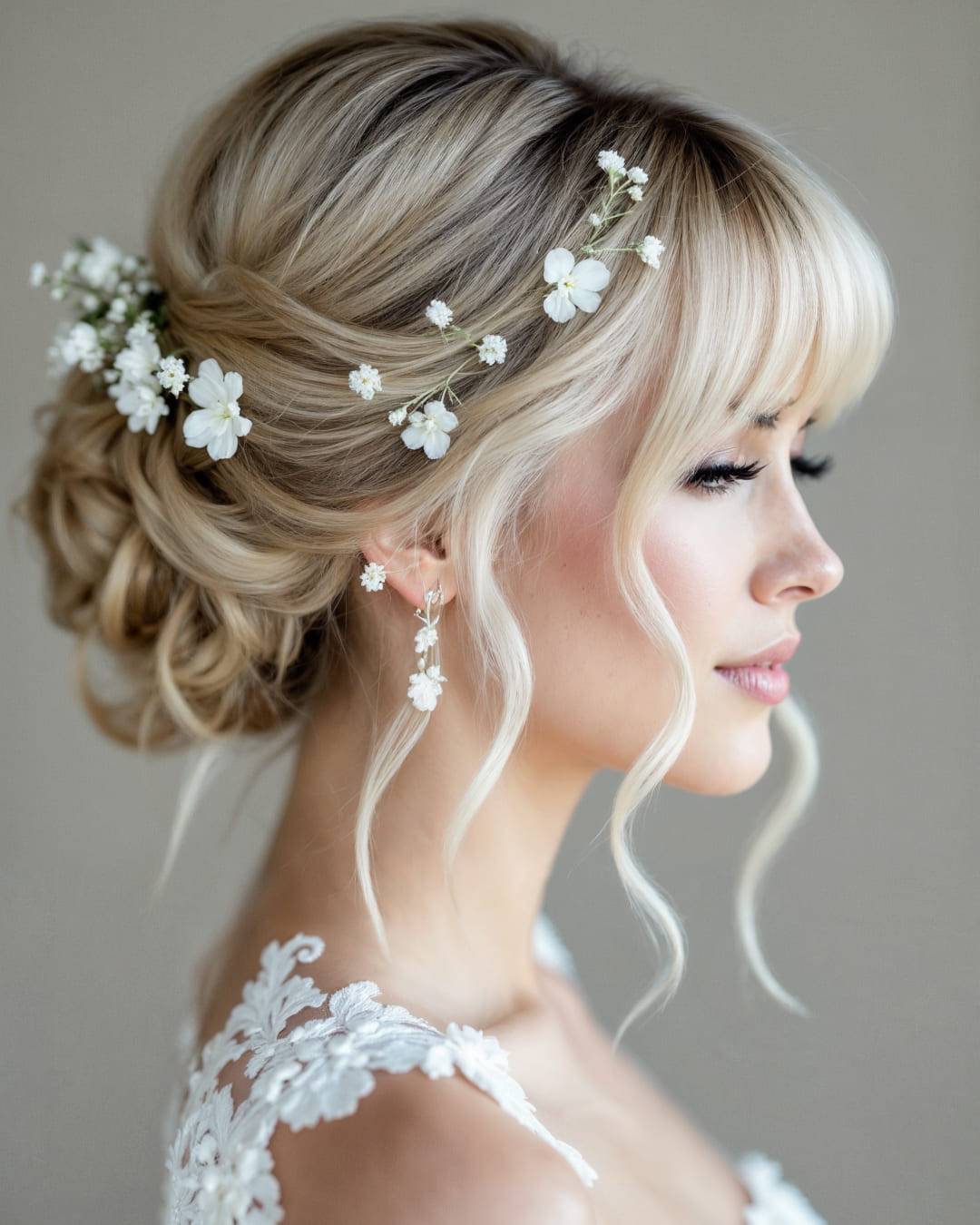 Elegant Blonde Updo With Soft Tendrils — Beach Wedding Hair 2027