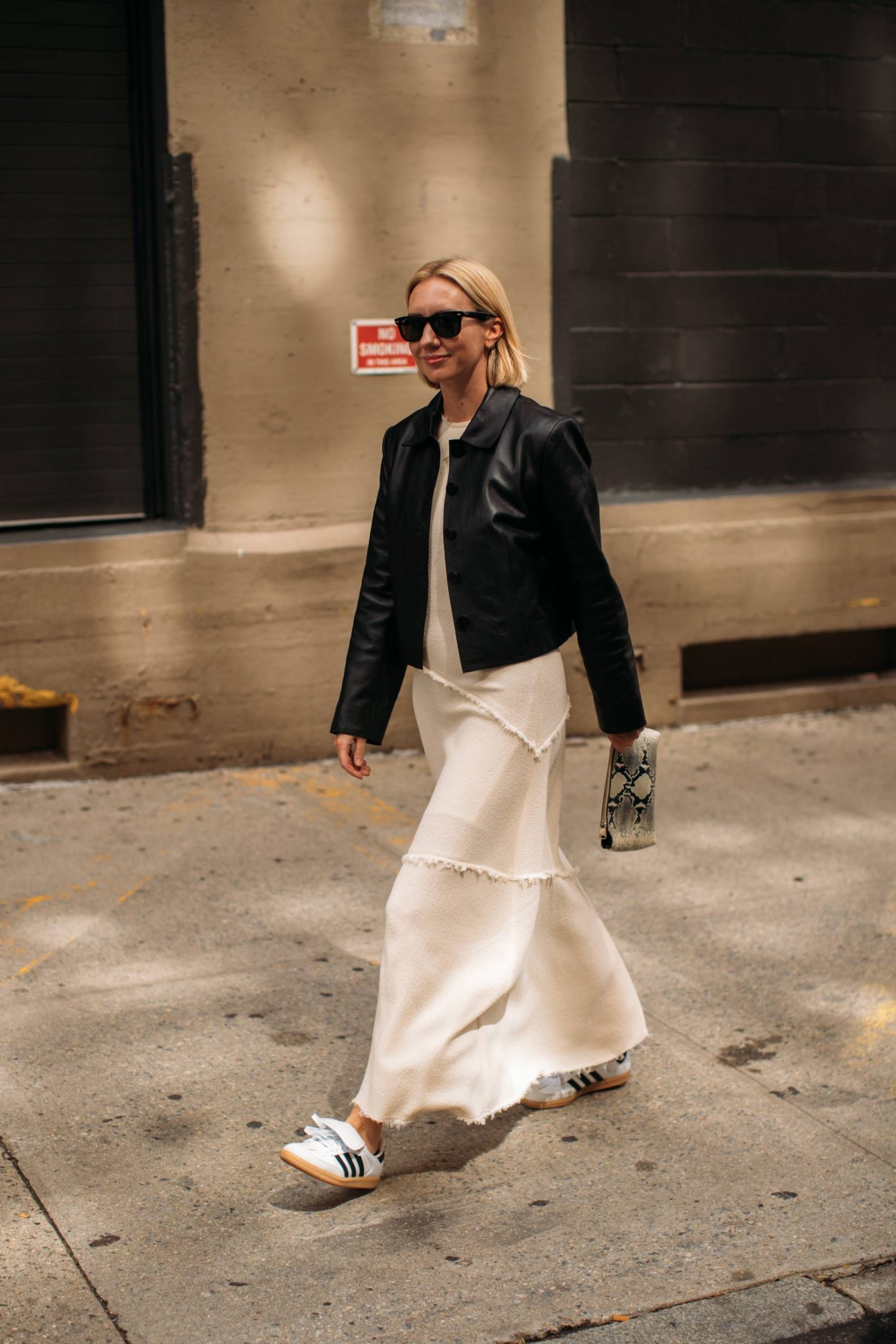 Fashion-Forward Day Out: Adidas Samba with Midi Dress and Leather Jacket Fashion-Forward Day Out: Adidas Samba with Midi Dress and Leather Jacket — Adidas Samba Outfits 2027