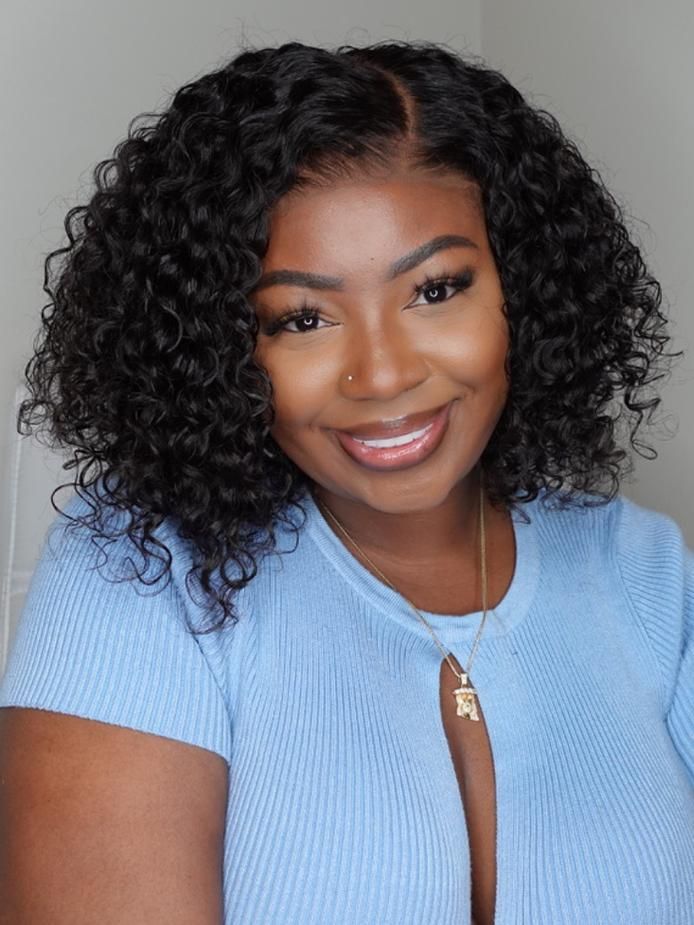 Air-Dried Black Shoulder-Length Curls — Loose Curly Hairstyles 2027