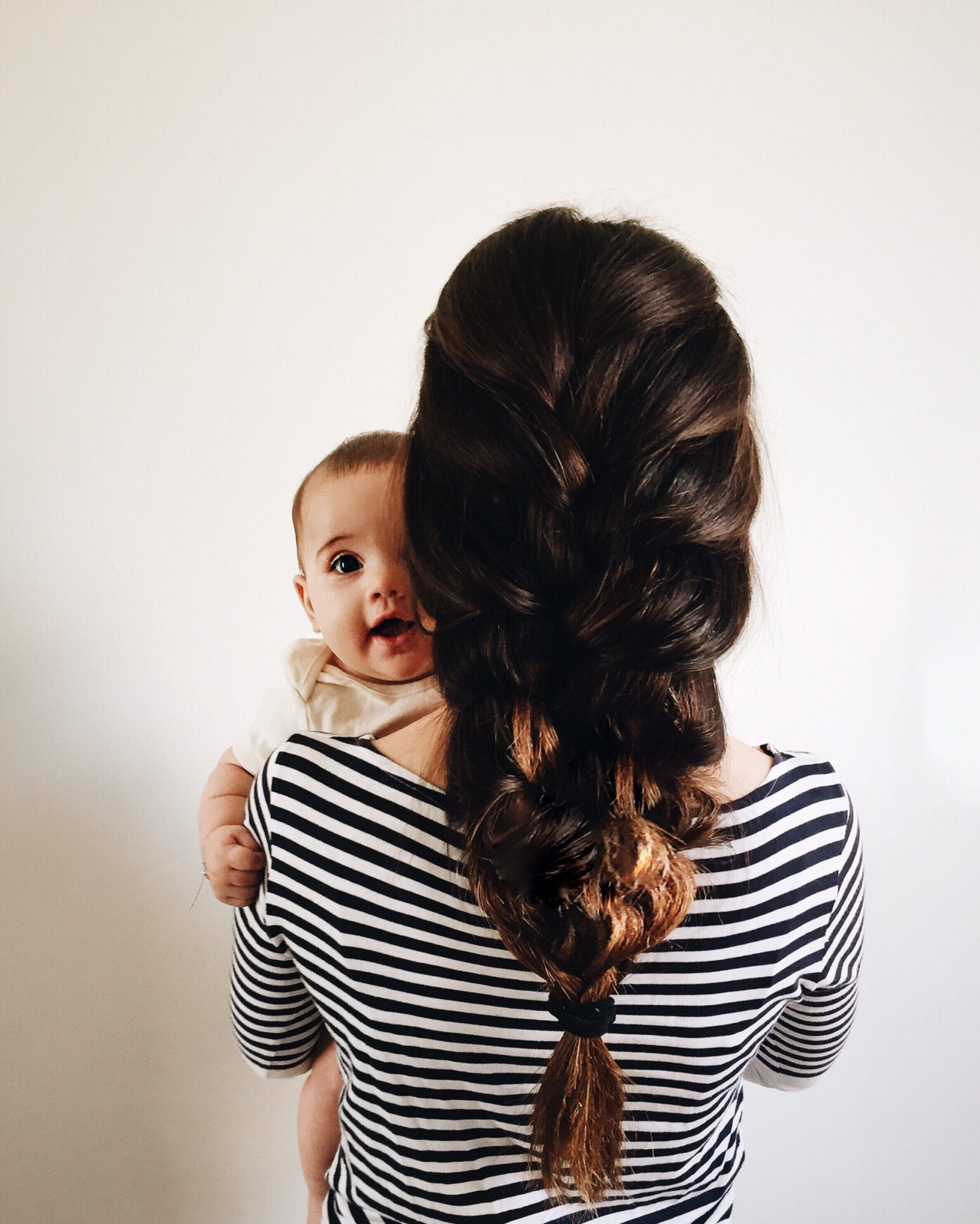 Thick Dark Brown Fishtail Braid Thick Dark Brown Fishtail Braid — Down Family Photo Hairstyles 2027
