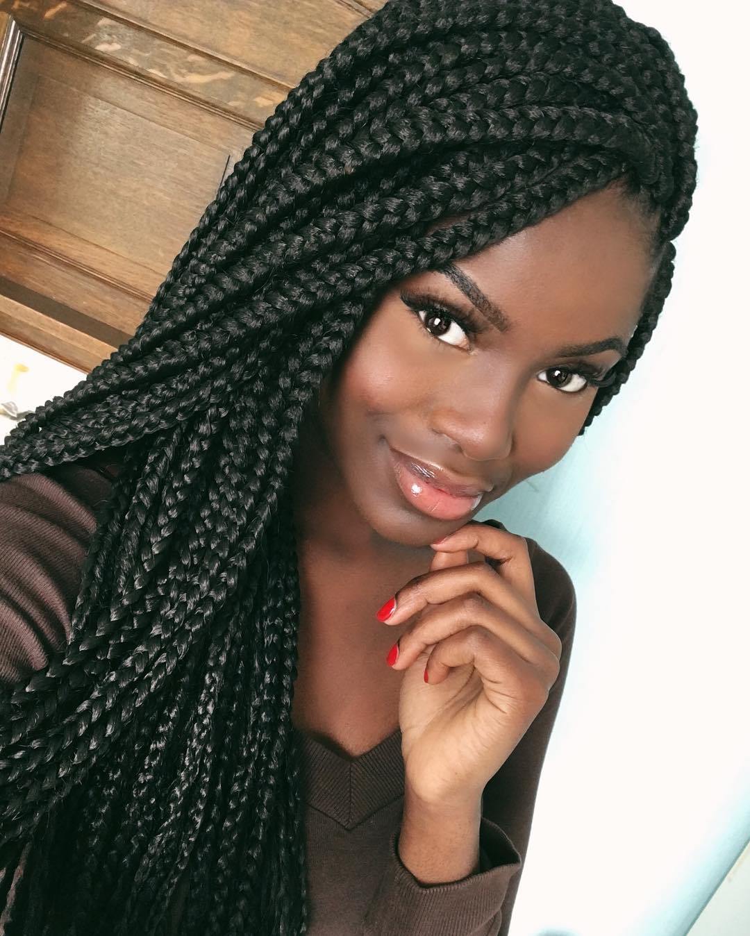 Long Thick Box Braids to Mid-Back Long Thick Box Braids to Mid-Back — Winter Hairstyles 2027 for Black Women