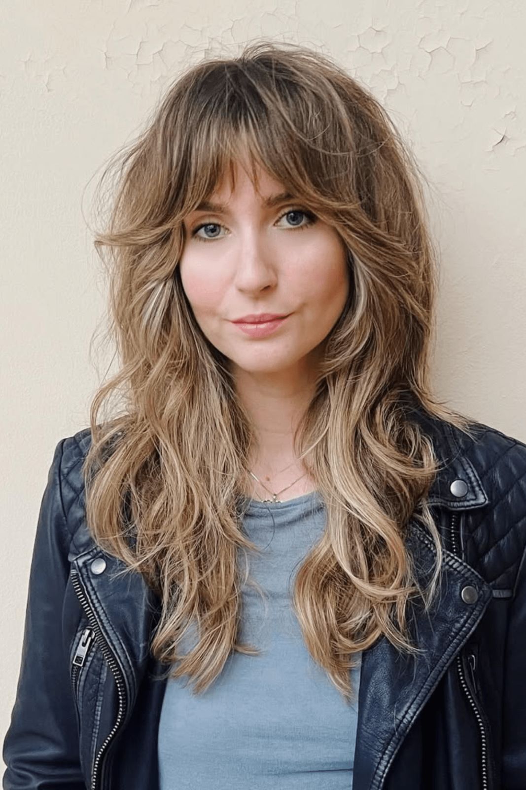 Honey Blonde With Balayage Mid-Back Shag With Face-Framing Layers — Evolved Shag 2027