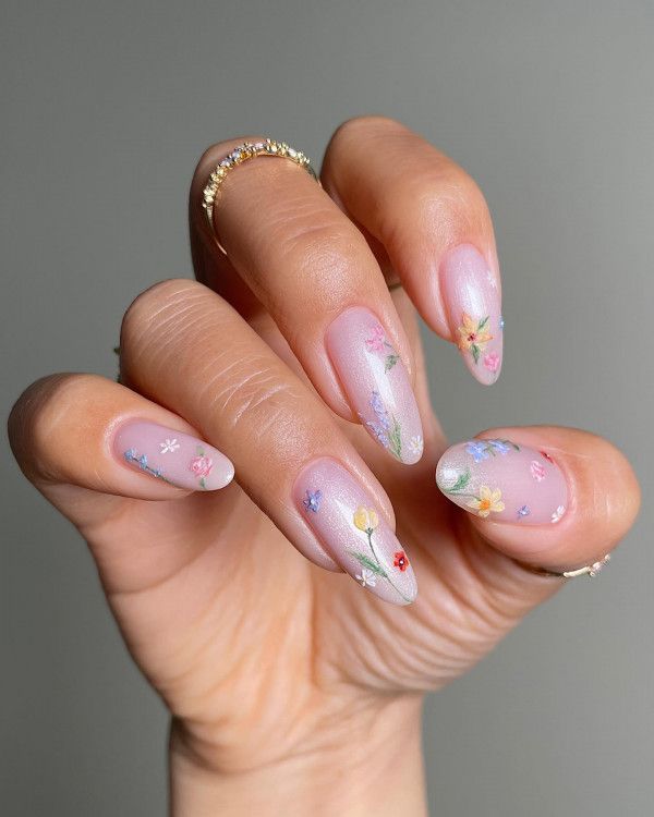 Glossy With Subtle Shimmer Visual Idea — Almond Nails 2027 for Chubby Fingers