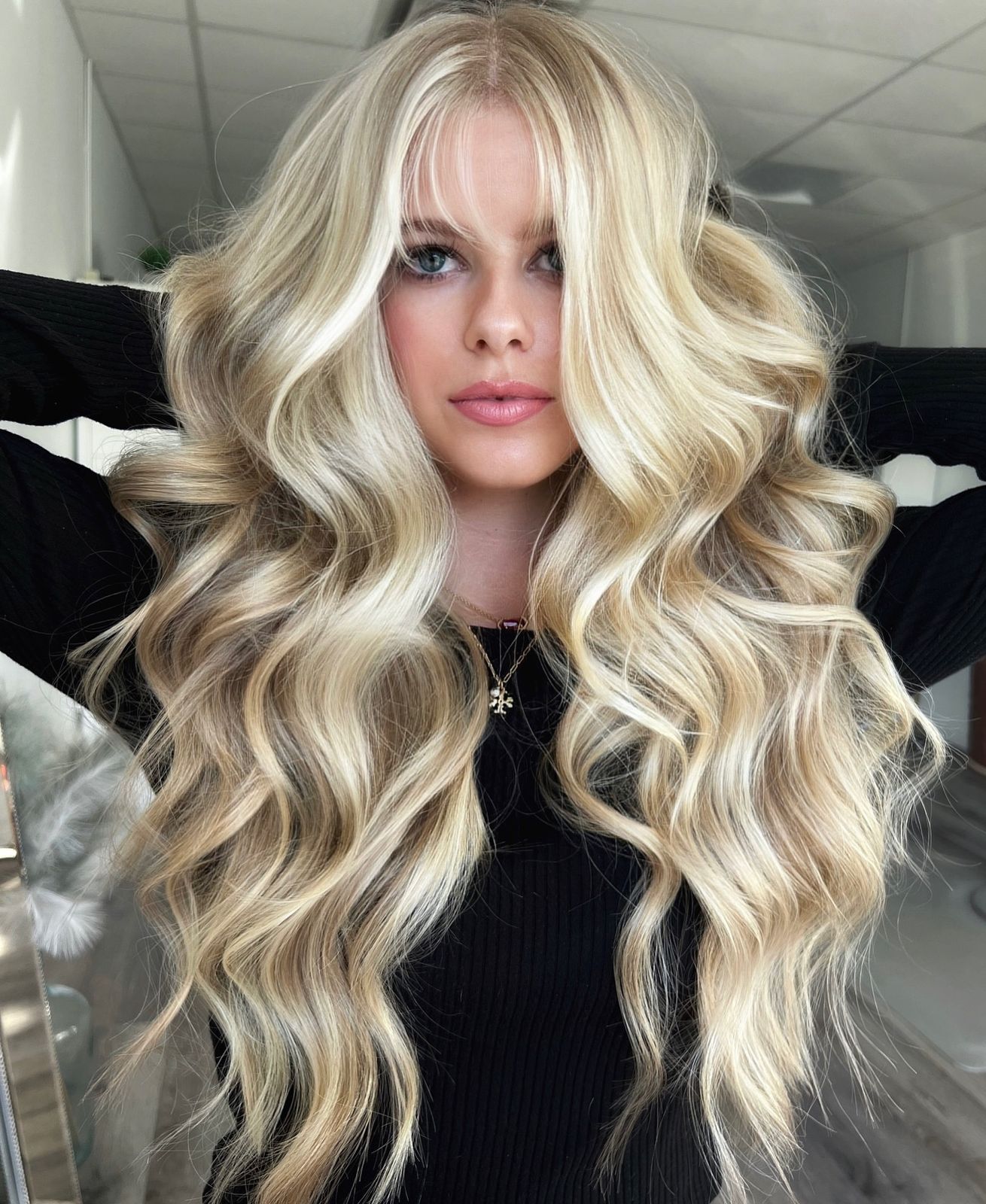 Wispy Bangs Visual Idea — Blonde Wavy Hair 2027