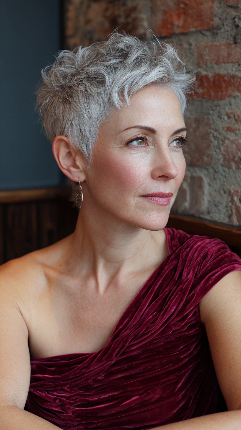 Choppy Platinum Pixie With Darker Lowlights Choppy Platinum Pixie With Darker Lowlights — Lowlights Pixie 2027