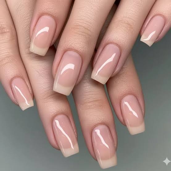 Medium Square Milky Pink French Glossy Medium Square Milky Pink French Glossy — Nurse Nails 2027