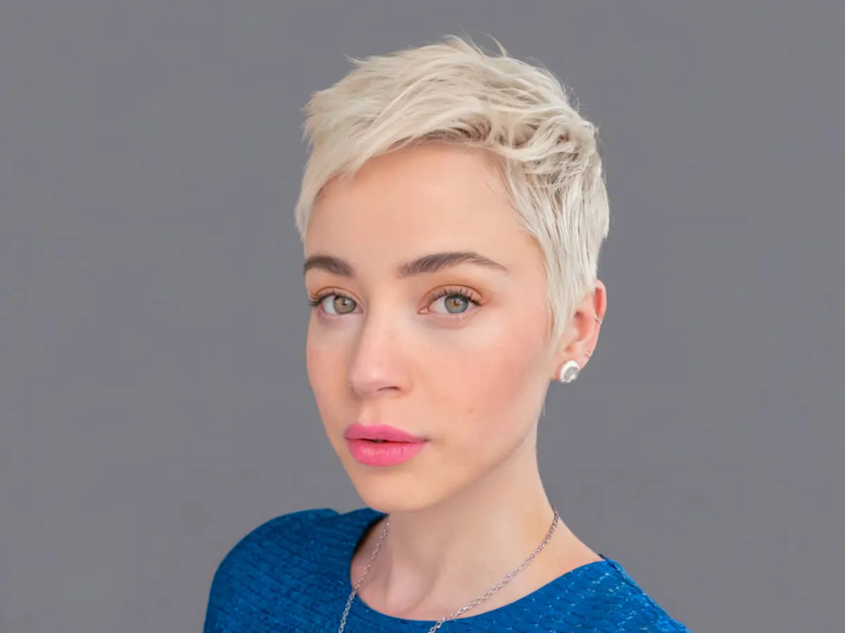 Platinum Pixie With Textured Bangs Platinum Pixie With Textured Bangs — Short Haircuts 2027