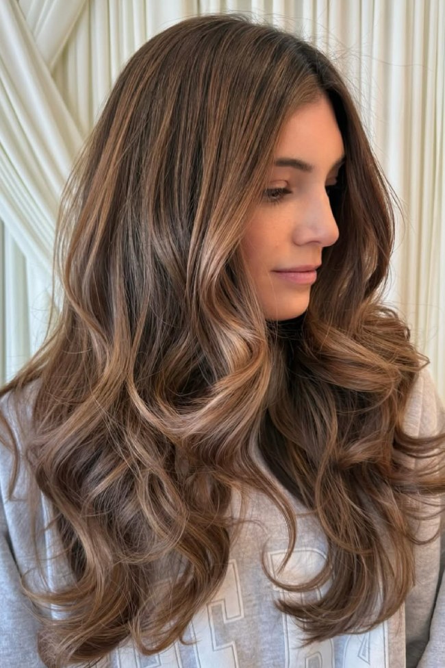 Warm Brown With Golden Highlights Visual Idea Warm Brown With Golden Highlights Visual Idea — Warm Brown Hair 2027