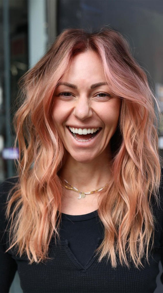 Mid-Back Visual Idea Mid-Back Visual Idea — Blonde 2027 with Pink Hair